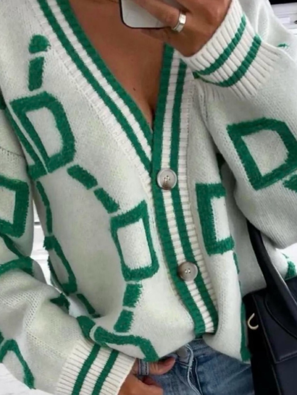 Brand New ~ Designer Look  Cardigan Sweater ~ Size XL